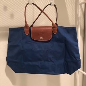 Blue Longchamp Tote
